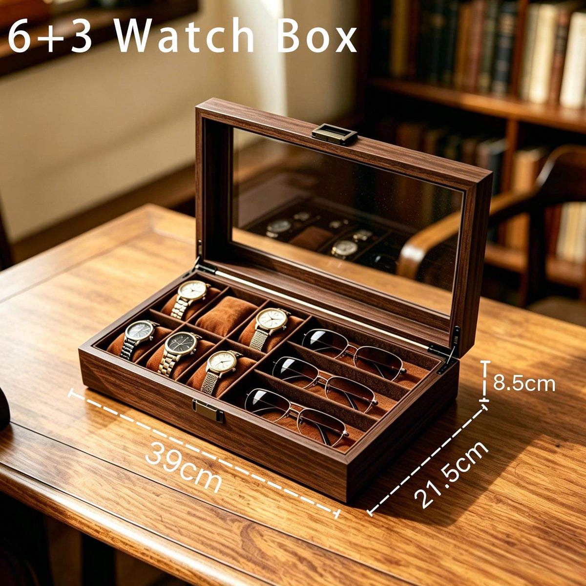 Custom Engraved Watch Box, Personalized Watch Case for Men, Anniversary Gifts for Him, Gift for Husband Dad Boyfriend, Watch Storage Case