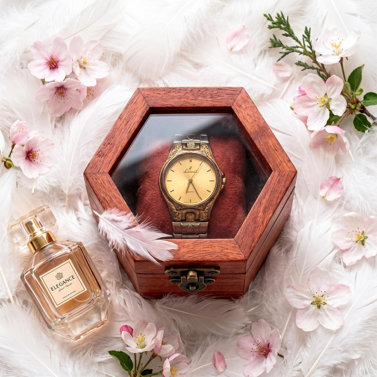 Personalized Rosewood Honeycomb Watch Box, Glass Lid Organizer, Handmade Wood Case