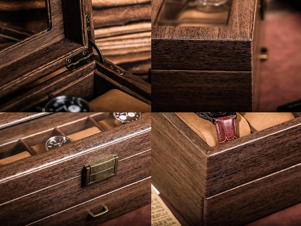 Custom Engraved Watch Box, Personalized Men's Watch Case, Birthday & Anniversary Gift for Husband