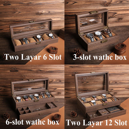 Custom Engraved Watch Box, Personalized Men's Watch Case, Birthday & Anniversary Gift for Husband