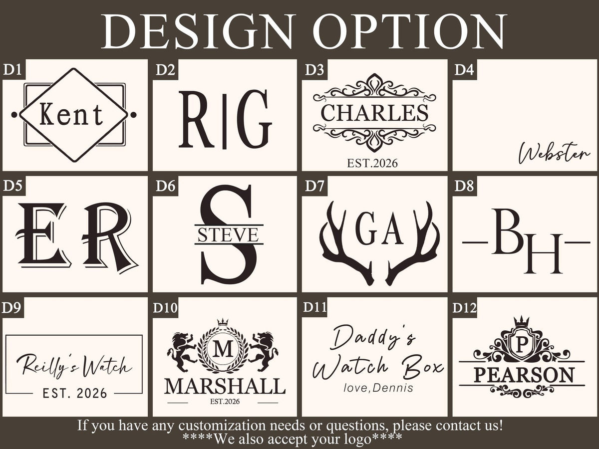 Custom Engraved Watch Box, Personalized Men's Watch Case, Birthday & Anniversary Gift for Husband