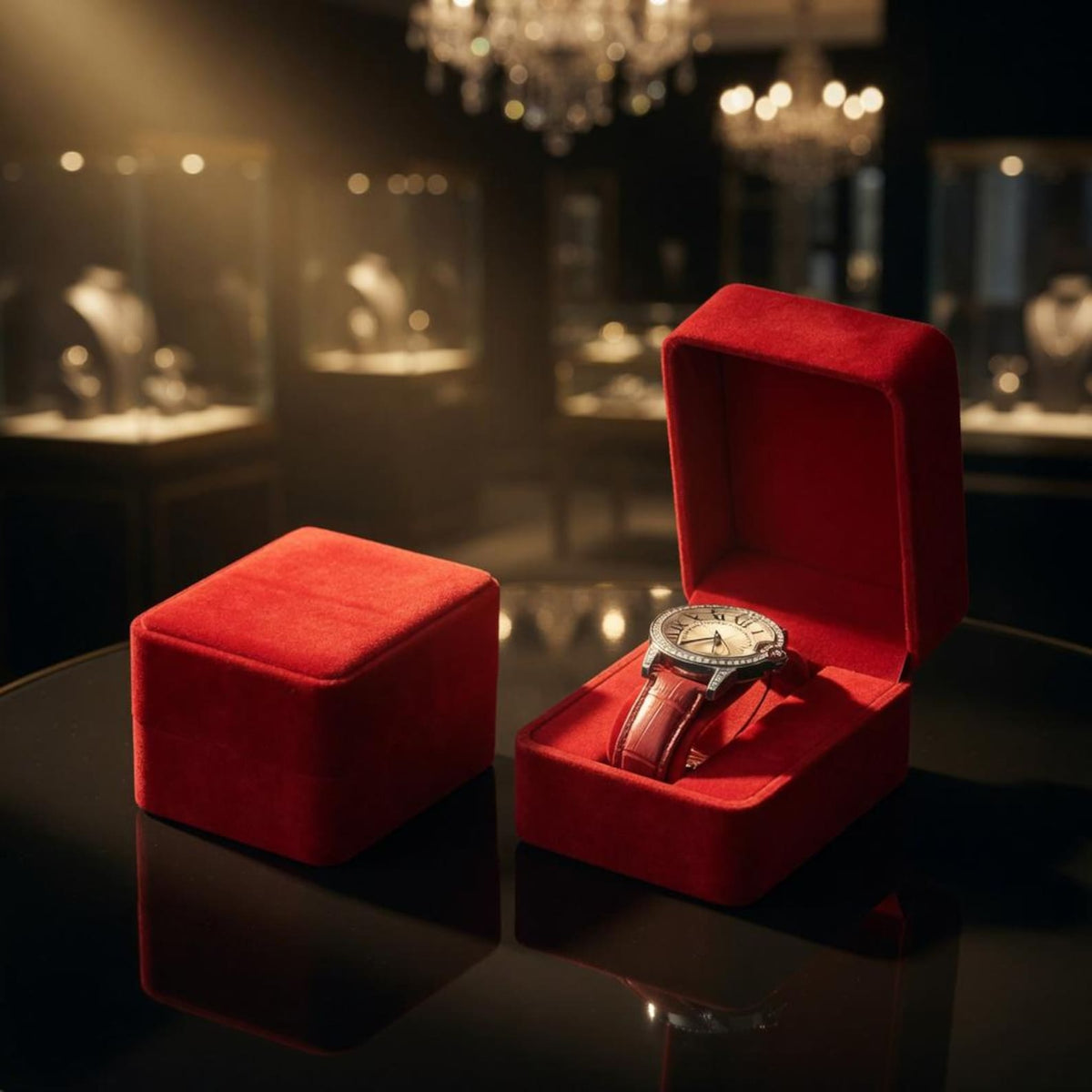 Velvet Watch Box Smartwatch Storage Case Luxury Jewelry Gift Box Round Corner Watch Packaging Organizer for Men Women
