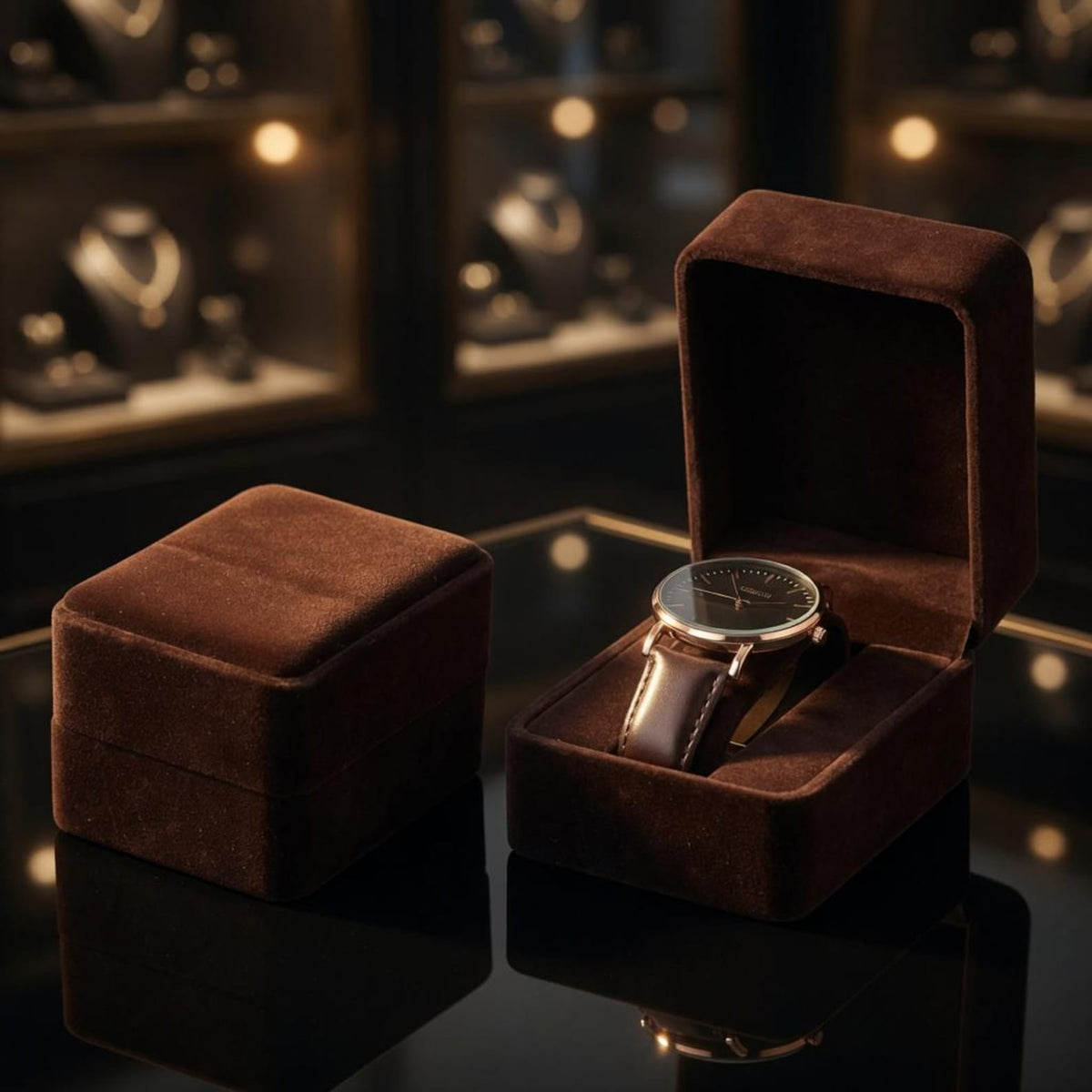 Velvet Watch Box Smartwatch Storage Case Luxury Jewelry Gift Box Round Corner Watch Packaging Organizer for Men Women