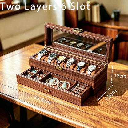 Custom Engraved Watch Box, Personalized Watch Case for Men, Anniversary Gifts for Him, Gift for Husband Dad Boyfriend, Watch Storage Case