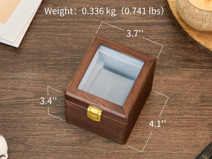 Wooden Watch Box for Men, Watch Organizer Case with Glass Lid, Luxury Wood Watch Storage Display, Custom Gift for Husband Dad Boyfriend