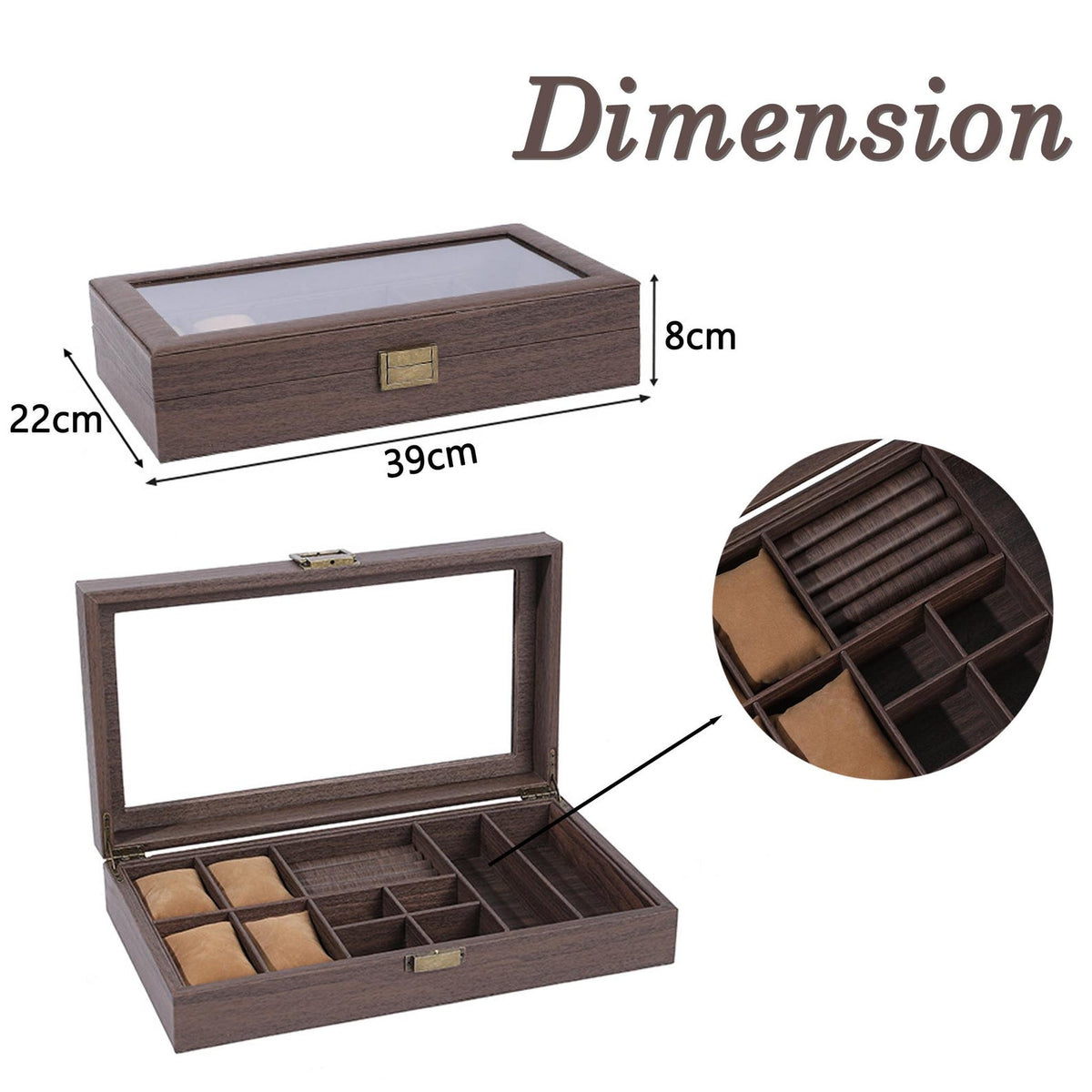 Custom Mens Storage Box, Personalized Watch Case, Men watch and jewelry box, Gifts for husband, Birthday / Anniversary Gifts for Men