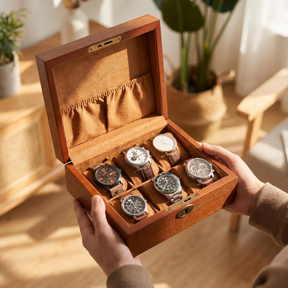 Custom Watch Box For Men, Personalized Wooden Watch Storage Case, Anniversary Gift For Him, Husband Gift, Groomsman Gift Box