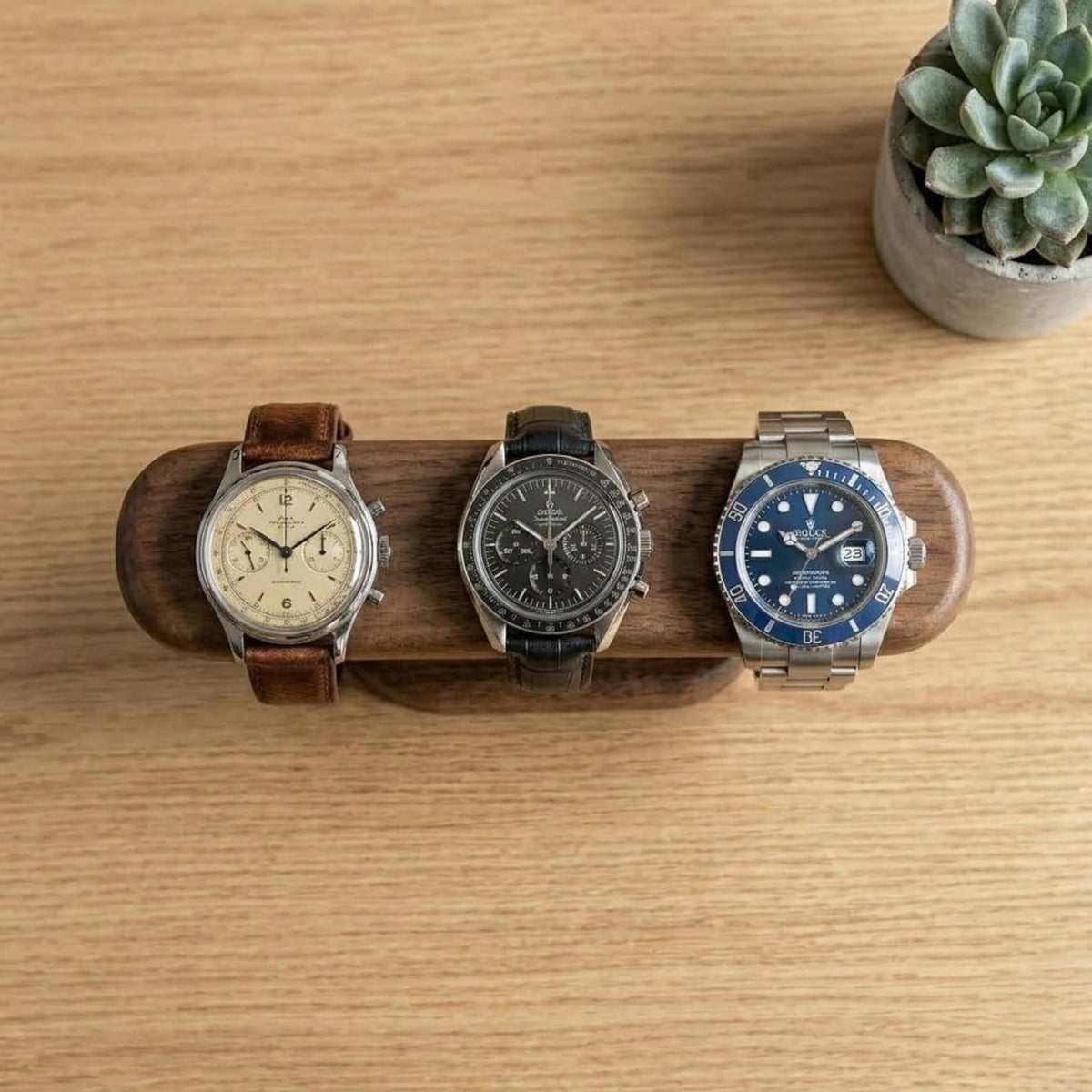 Walnut Color Watch Display Stand Jewelry Holder for Bracelets Chains and Anklets