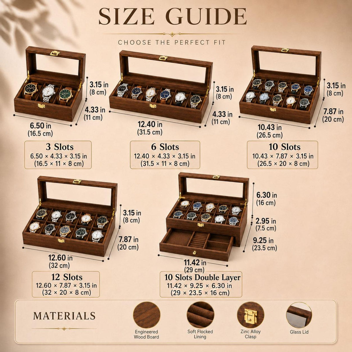 Personalized Wooden Watch Box, Luxury Watch Organizer for Men, Engraved Jewelry Storage Case, Anniversary Gift for Him