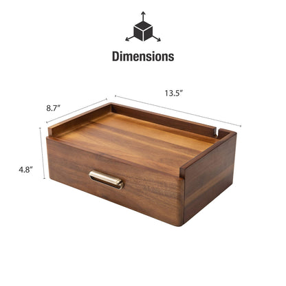 Custom Dresser Organizer for Son Graduation Gift Wooden Accessory Storage Tray Personalized Watch Valet Box Adult Milestone