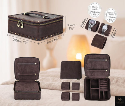 Vintage Travel Jewelry & Watch Organizer Case