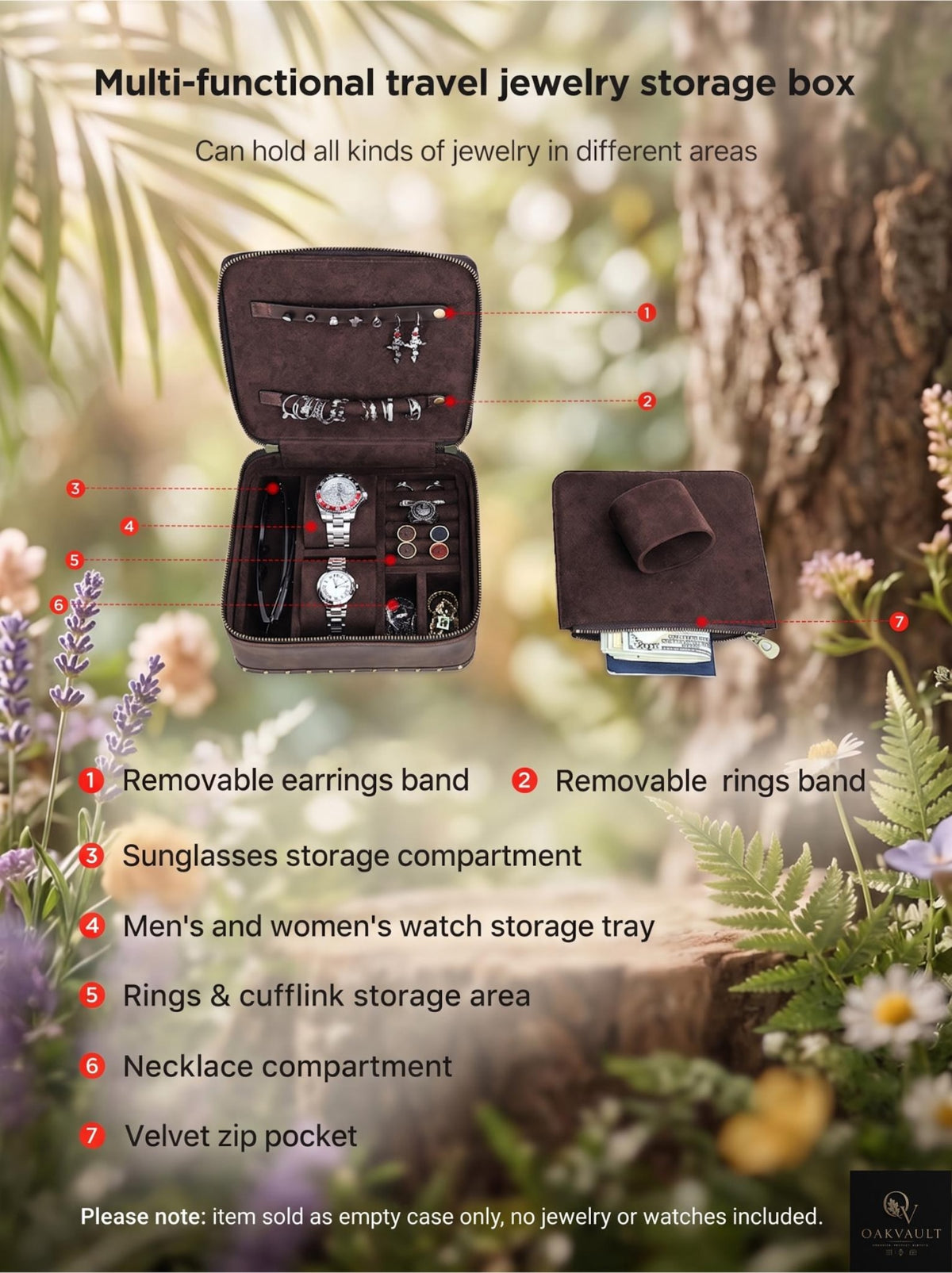 Vintage Travel Jewelry & Watch Organizer Case