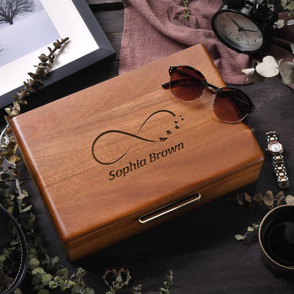 Mens gift ideas for boyfriend keepsake box anniversary gift for him jewelry case wooden box closet organizer watch display box engraved