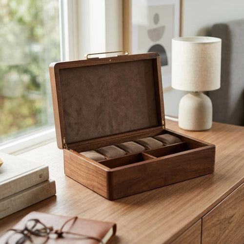 Mens gift ideas for boyfriend keepsake box anniversary gift for him jewelry case wooden box closet organizer watch display box engraved