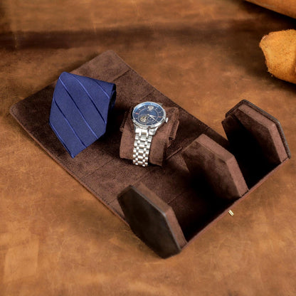 Personalized Leather Watch Box | Watch Travel Case | Necktie Cufflink Storage Organizer | Birthday Gifts