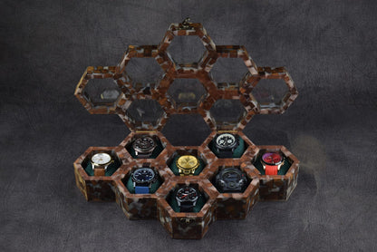 Personalized Epoxy Rosewood Resin Watch Box for Men, Best Gift for Dad, Mens Watch Display Case Anniversary Birthday Gift Jewelry Organizer