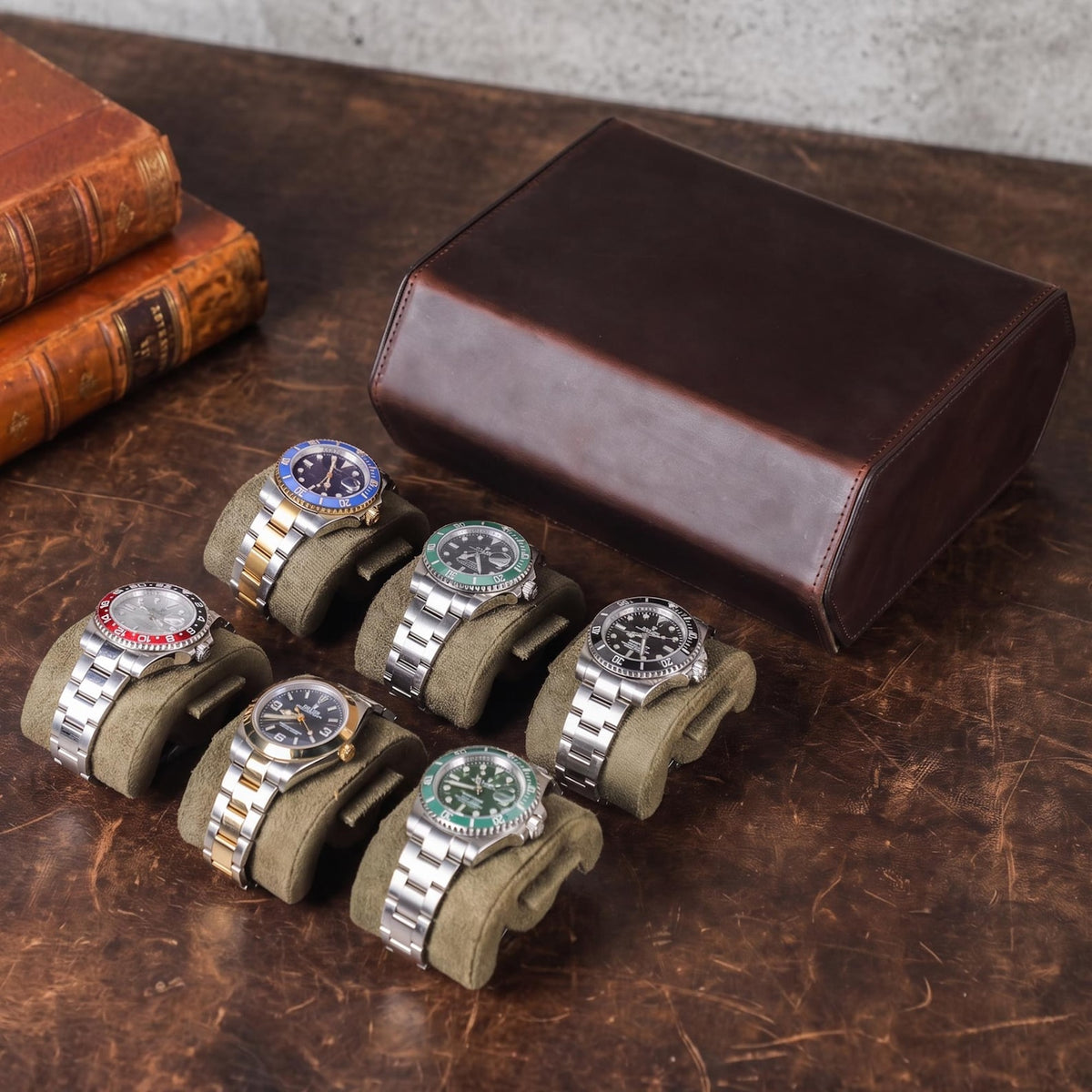 Handmade Leather Watch Box, Custom 8 Watches Storage Case, Watch Organizer Men Jewelry Box, Watch Display Case, Watch Accessories Gift