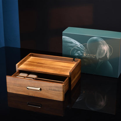 Custom Dresser Organizer for Son Graduation Gift Wooden Accessory Storage Tray Personalized Watch Valet Box Adult Milestone