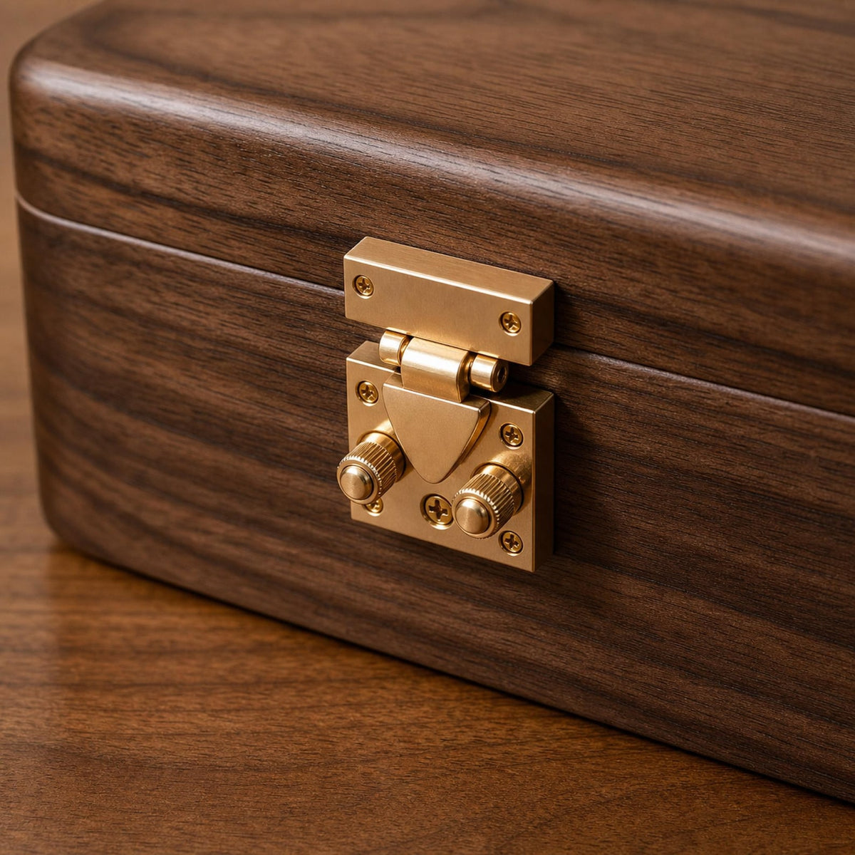 Unique Walnut Wood Jewelry Box Functional Storage Vintage Father Gift Watch Case Container