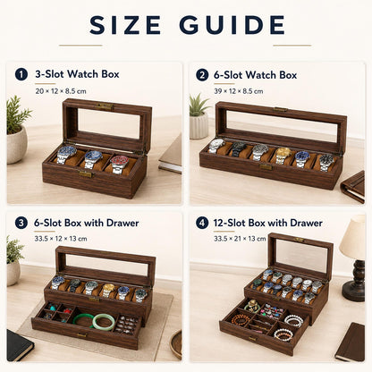 Personalized Watch Box, Custom Engraved Watch Display Case, Men’s Watch Organizer, Gift for Him, Father’s Day Gift, Anniversary Gift