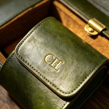 Personalized Leather Watch Box, Custom Leather Watch Case, Custom Watch Roll, Wedding Groomsmen Gifts, Watch travel Case, Wedding gift