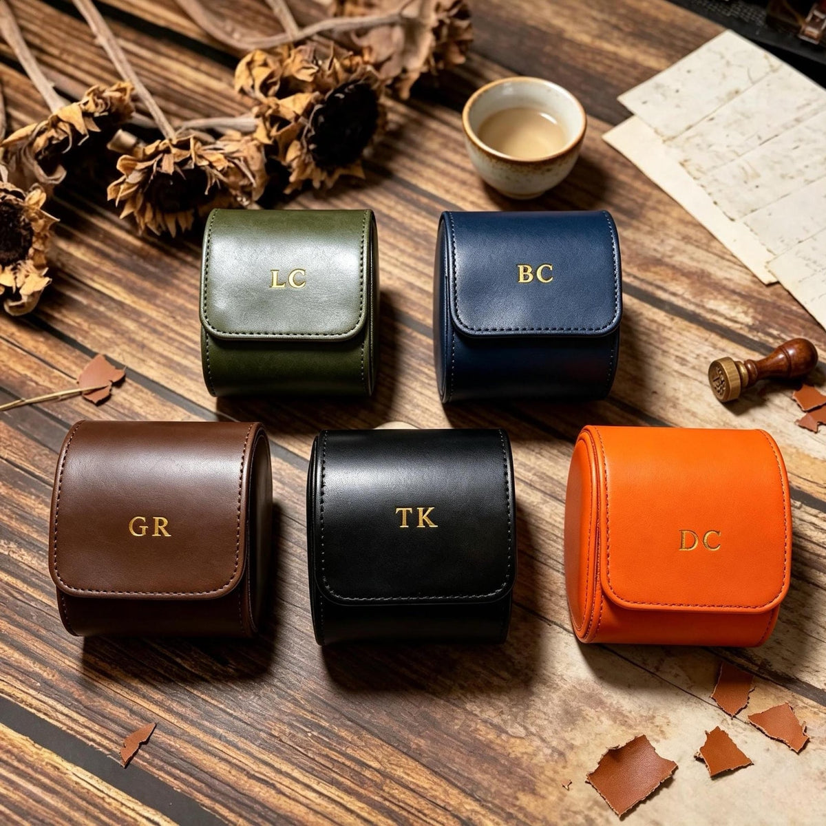 Personalized Leather Watch Box, Custom Leather Watch Case, Custom Watch Roll, Wedding Groomsmen Gifts, Watch travel Case, Wedding gift