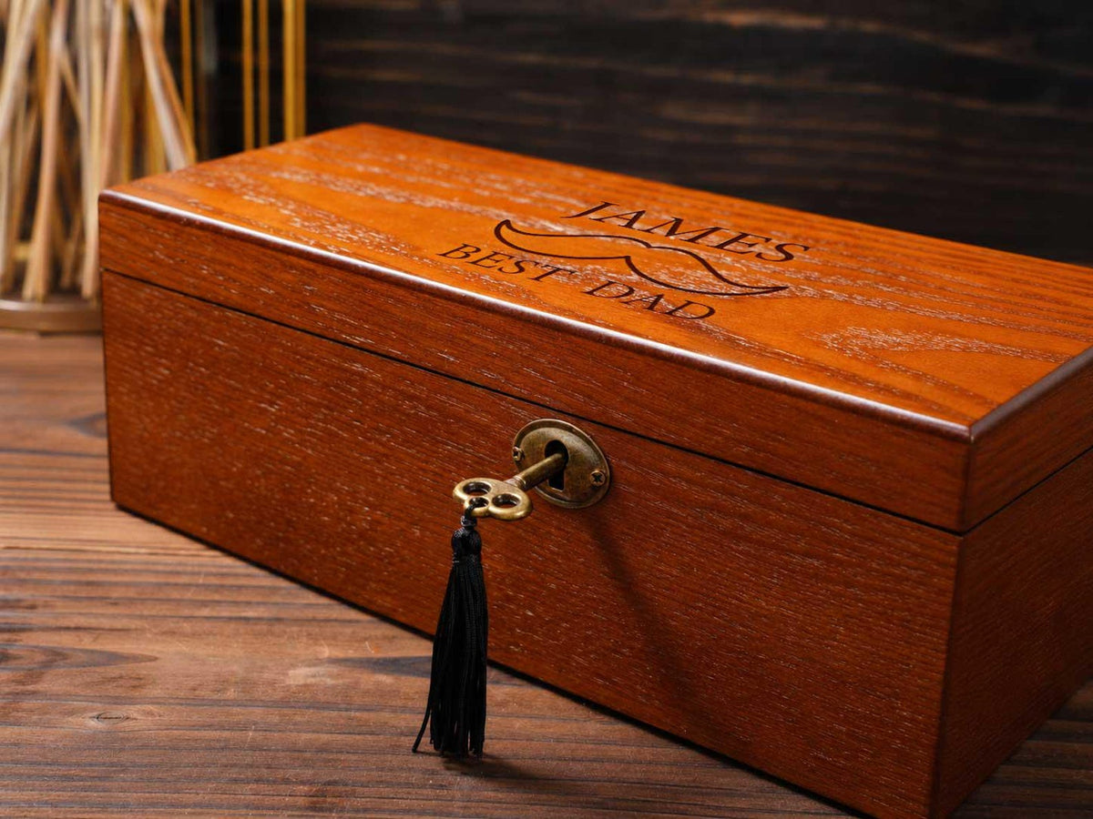 Personalized Wooden Watch Box | 6 Slot Jewelry Organizer Case