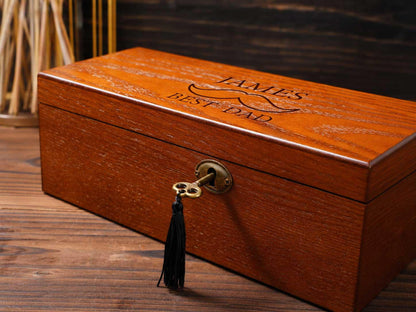Personalized Wooden Watch Box | 6 Slot Jewelry Organizer Case