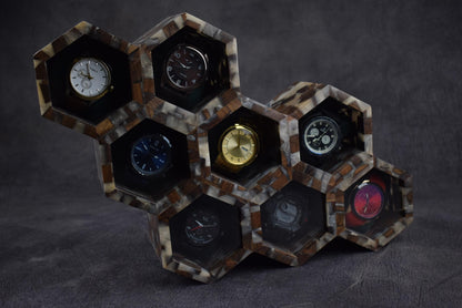 Personalized Epoxy Rosewood Resin Watch Box for Men, Best Gift for Dad, Mens Watch Display Case Anniversary Birthday Gift Jewelry Organizer