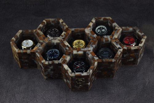 Personalized Epoxy Rosewood Resin Watch Box for Men, Best Gift for Dad, Mens Watch Display Case Anniversary Birthday Gift Jewelry Organizer