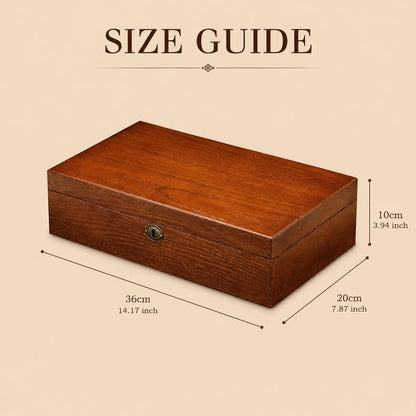 12 Slot Wooden Watch Box, Display Case, Storage Organizer Gift for Him