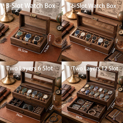 Custom Engraved Watch Box, Gift for Dad, Birthday Gift for Men, Personalised Watch Storage Case, Anniversary Gift For Husband