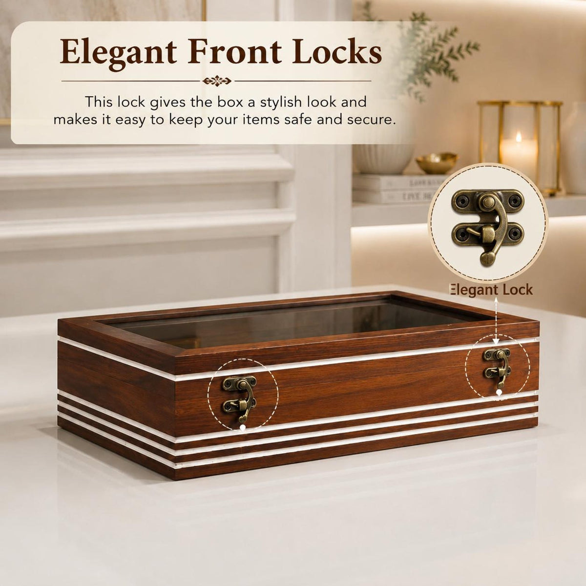 Personalized Wooden Watch Box, 2-12 Slot Watch Organizer, Rosewood Watch Display Case, Glass Lid, Luxury Storage Box, birthday Gift for Men