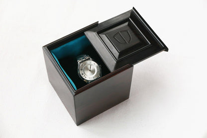 Custom Laser Engraved Ebony Wood Watch Box, Handmade Jewelry Box