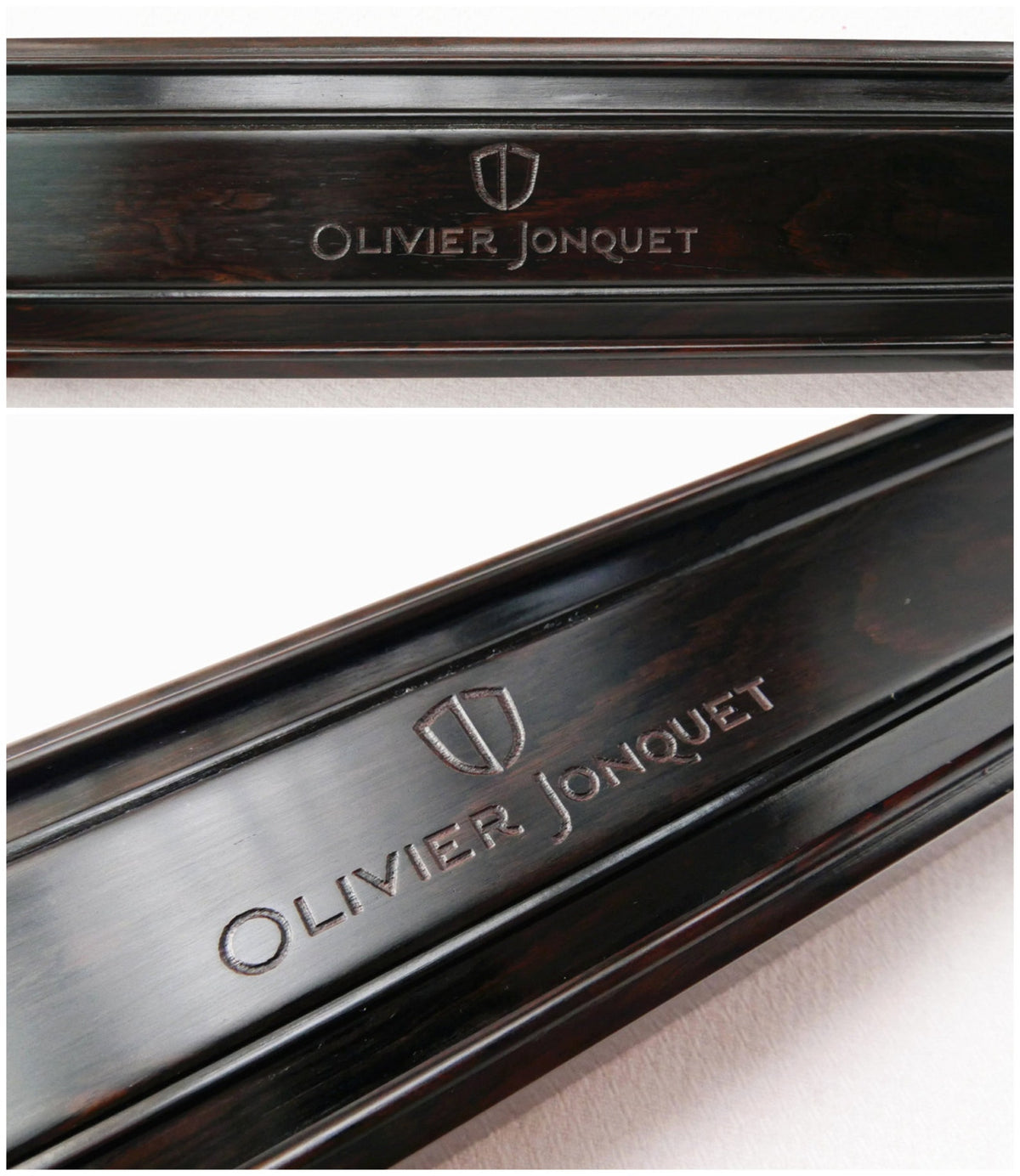 Custom Engraved Black Ebony Wood Watch Box, Aqua Suede Interior