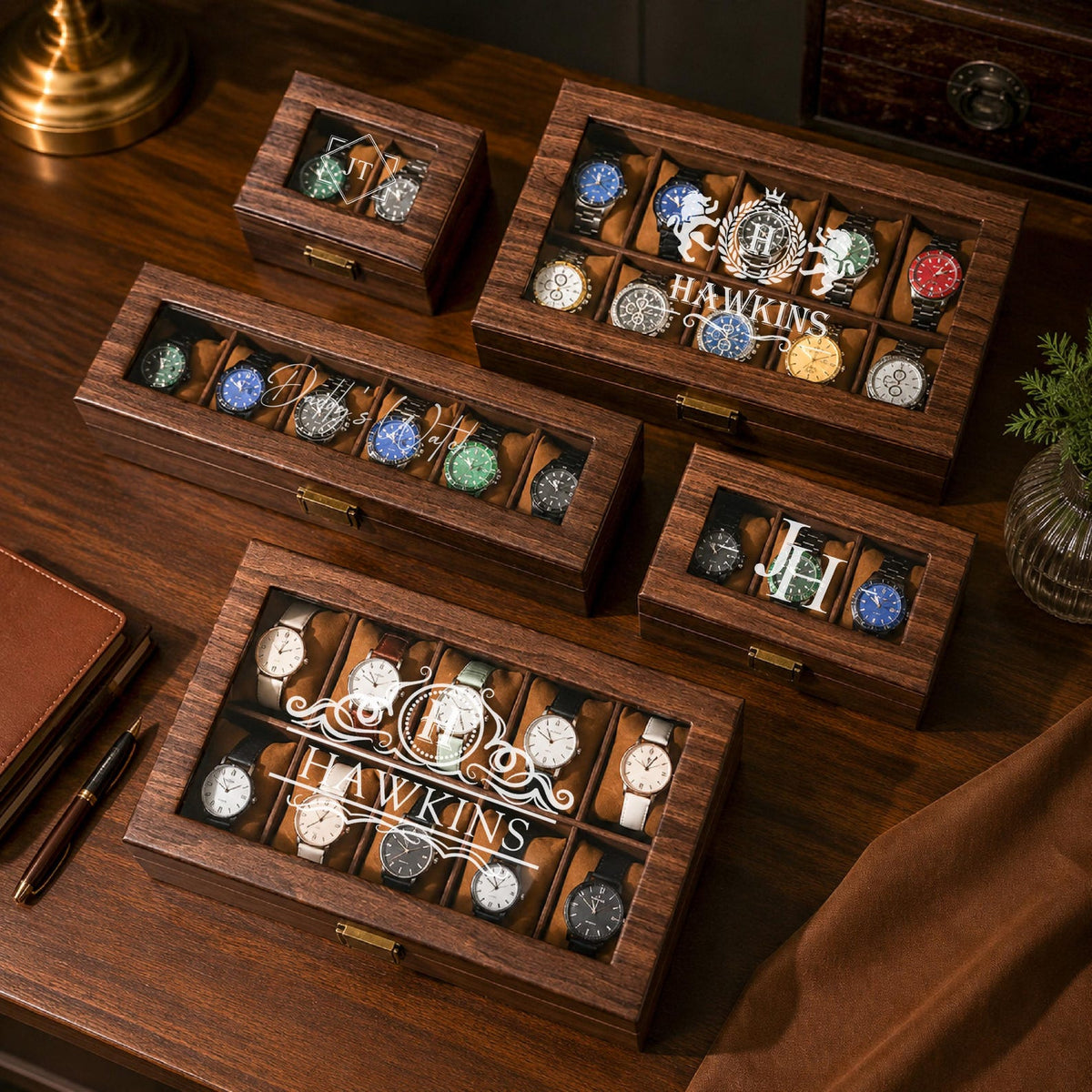 Custom Engraved Watch Box, Personalized Watch Case, Men watch jewelry box, Gifts for husband, Birthday / Anniversary Gifts for Men