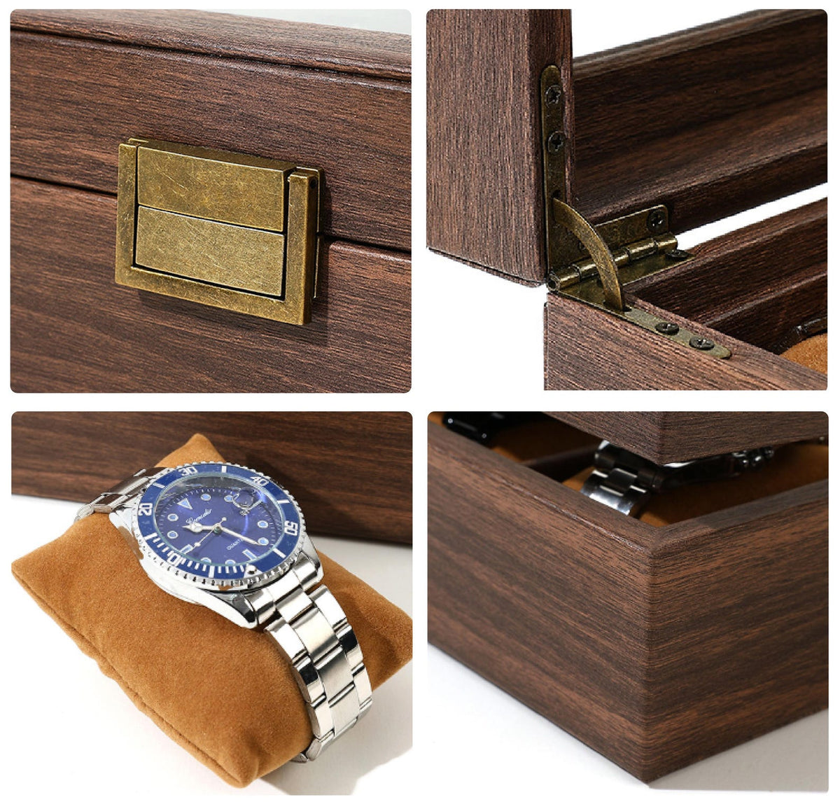 Custom Engraved Watch Box, Personalized Watch Case, Men watch jewelry box, Gifts for husband, Birthday / Anniversary Gifts for Men