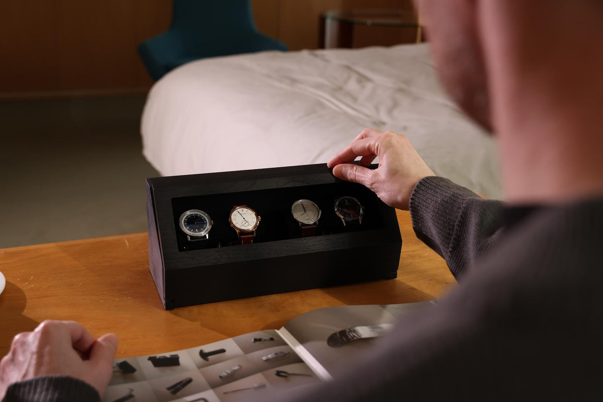 Whalerhaus Black Display watch box 4slot