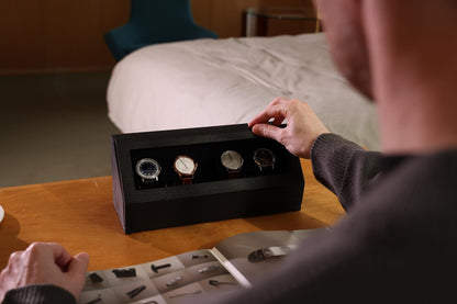 Whalerhaus Black Display watch box 4slot