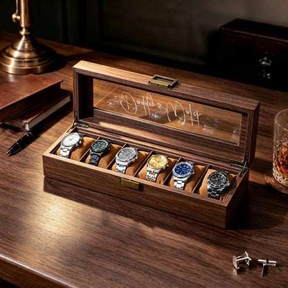 Custom Engraved Watch Box, Personalized Watch Case, Men watch jewelry box, Gifts for husband, Birthday / Anniversary Gifts for Men