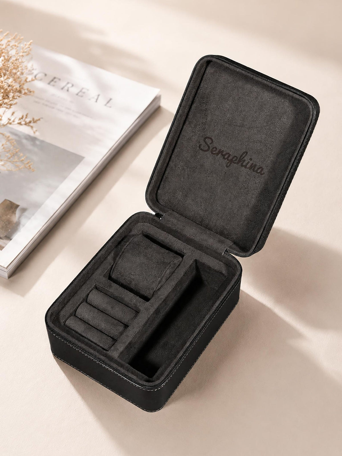 Personalized Watch Box for Men, Single Watch Travel Case, Jewelry & Sunglasses Organizer, Custom Gift for Husband Dad