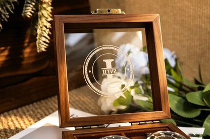 Personalized Handmade Wooden Watch Box with Double-Slot, Watch Display Case, Watch Storage Organizer - Teakwood, Fathers Day Gift, Mans Gift