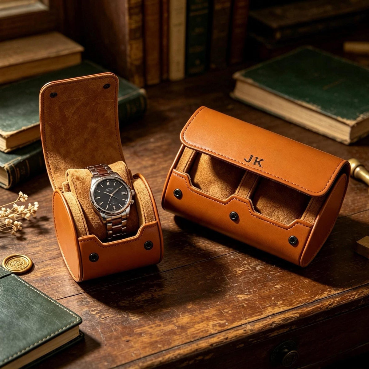 Personalized Leather Watch Box, Custom Leather Watch Case, Wedding groomsmen gifts, Custom watch storage, Gift for Men, Christmas Gifts