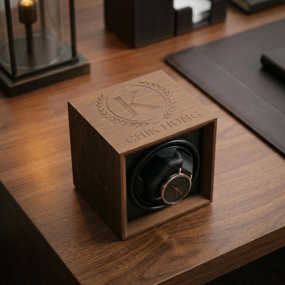 Personalized Watch Winder | Engraved Automatic Watch holder | Watch Box Gift for Watch Lover | Watch Storage Gift | Anniversary gift