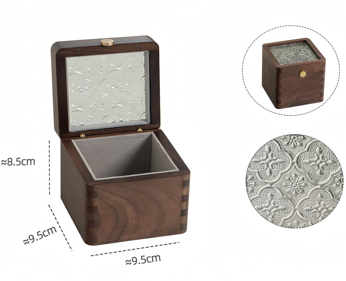 Wooden Watch Box with Glass Lid, Personalized Jewelry Storage Box, Keepsake Box, Watch Case, Gift for Him, Anniversary Gift