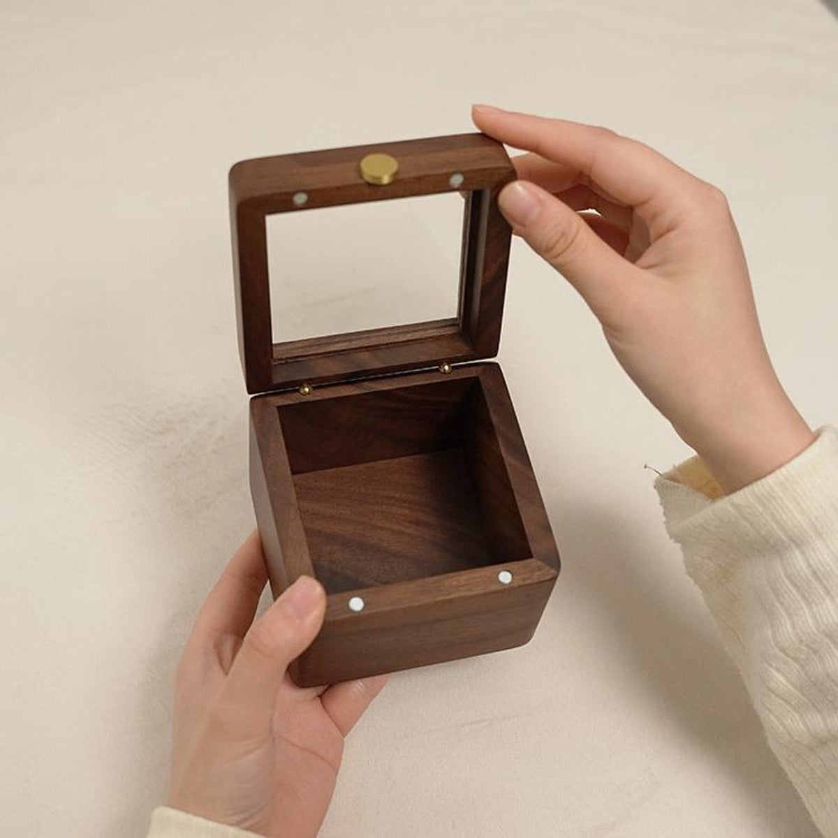 Wooden Watch Box with Glass Lid, Personalized Jewelry Storage Box, Keepsake Box, Watch Case, Gift for Him, Anniversary Gift