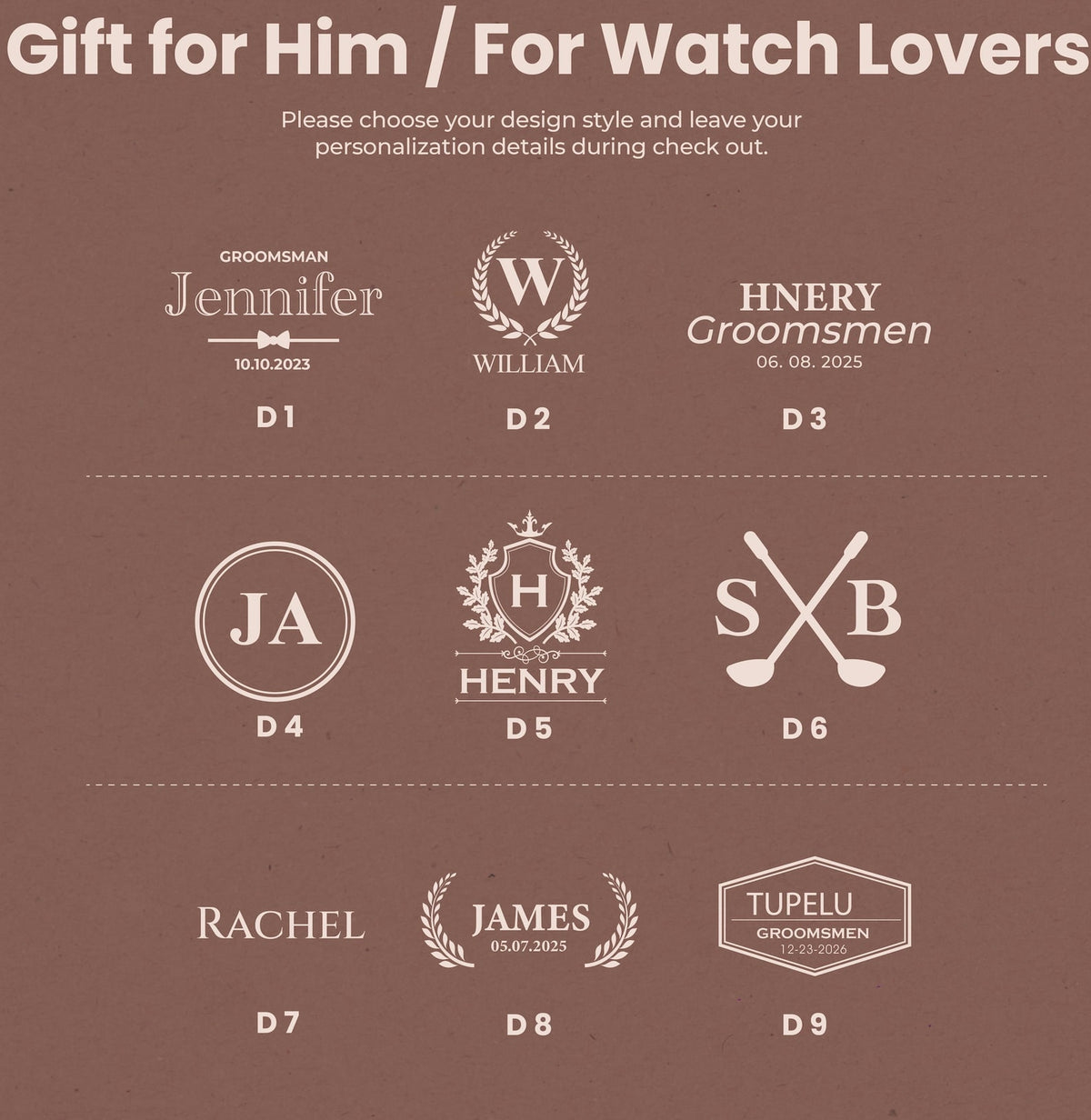 Personalized Watch Box for Men, Engraved Watch & Jewelry Organizer, Double Layer Watch Case with Drawer, Gift for Husband, Anniversary Gift