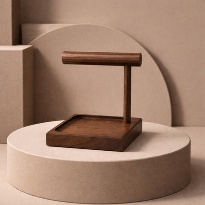 Walnut Valet, Solid Hardwood Tray With Watch Holder And Bracelet Bar