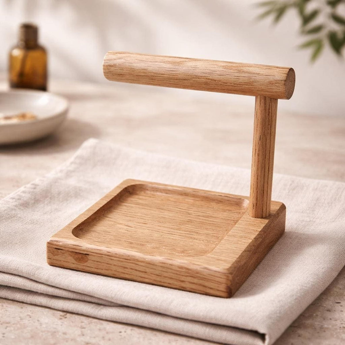 Walnut Valet, Solid Hardwood Tray With Watch Holder And Bracelet Bar