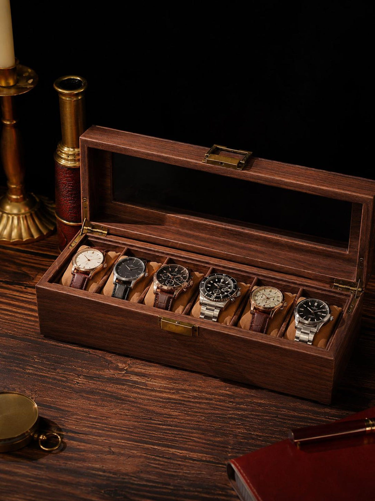 Personalized Engraved Watch Box, 2-Layered Wood Box , Custom Men Jewelry Case, Birthday Gifts, Anniversary Gifts For Men, Gifts for husband